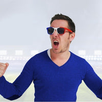 Lunettes tricolores de supporter bleu blanc rouge — visuel 3