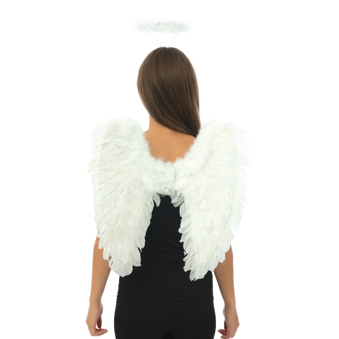 Ailes d'ange en plumes, 50 x 50 cm — vue 6
