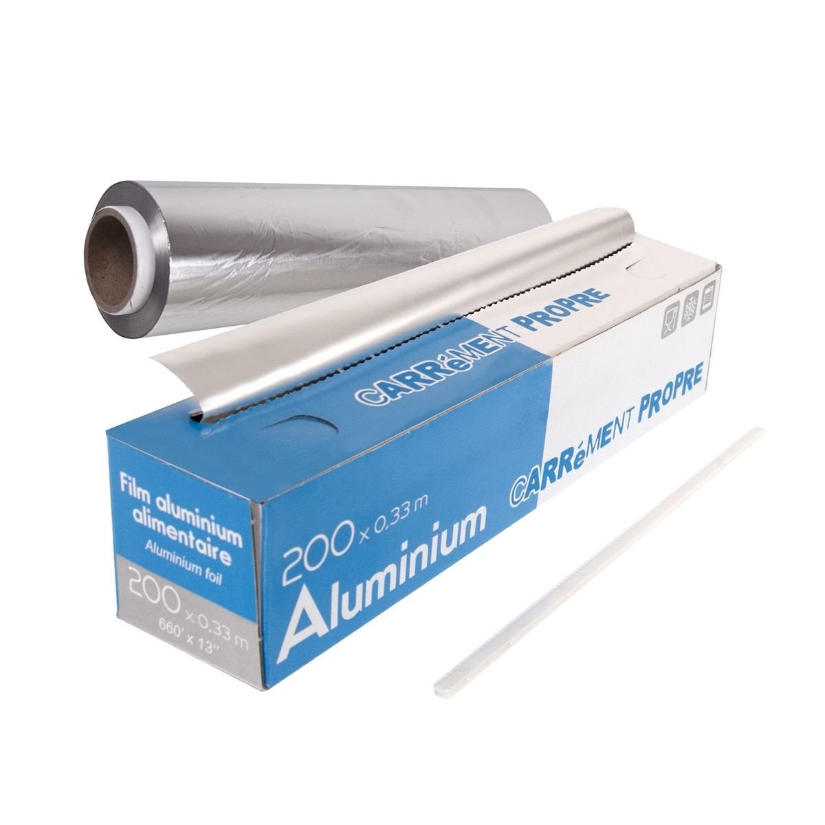 Aluminium alimentaire en boîte distributrice, 0,29 x 200 m