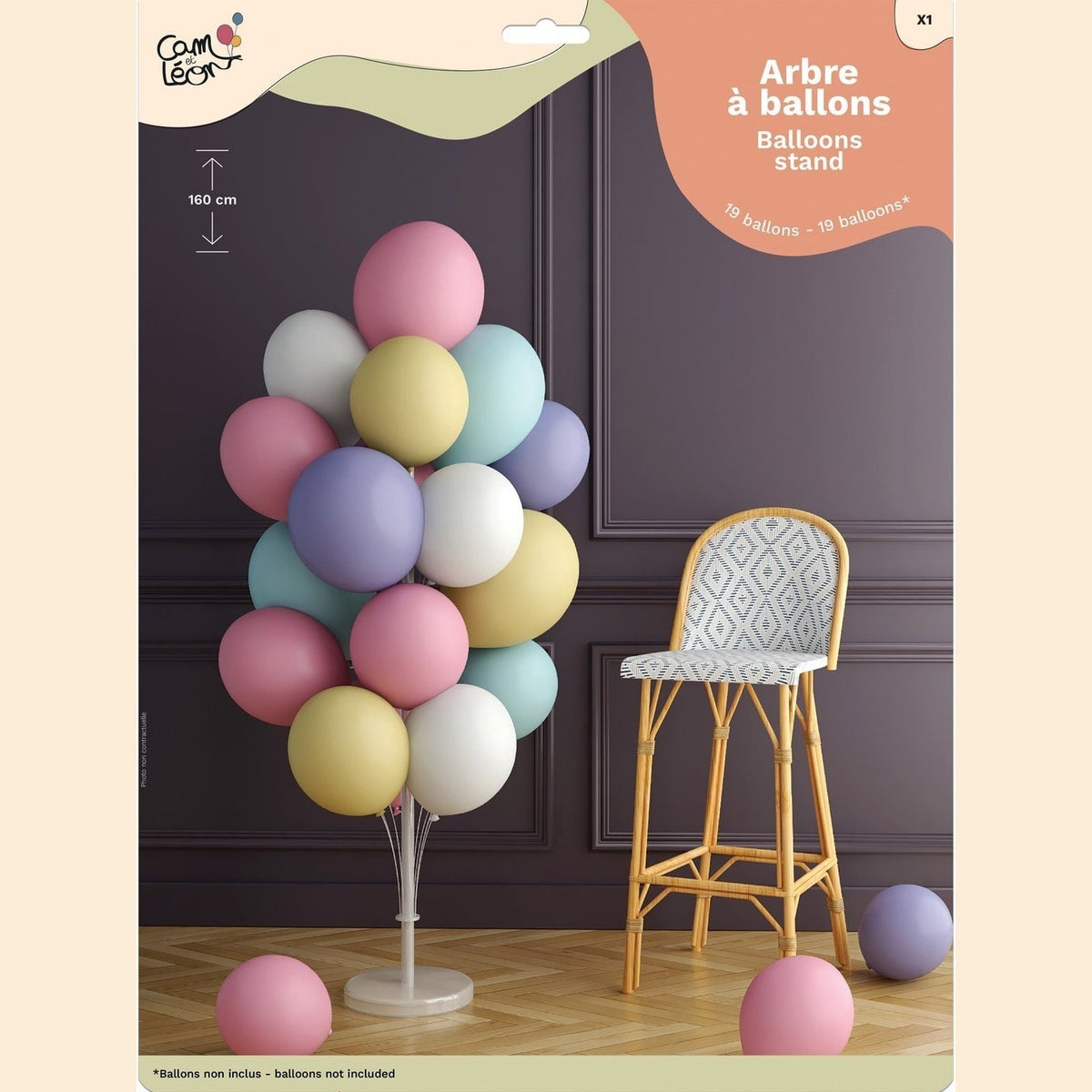 Arbre à ballons, 19 ballons, 160 cm — vue 3