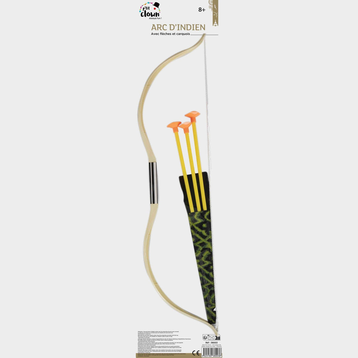 Arc d'Indien avec 3 flèches, 52 cm — vue 3
