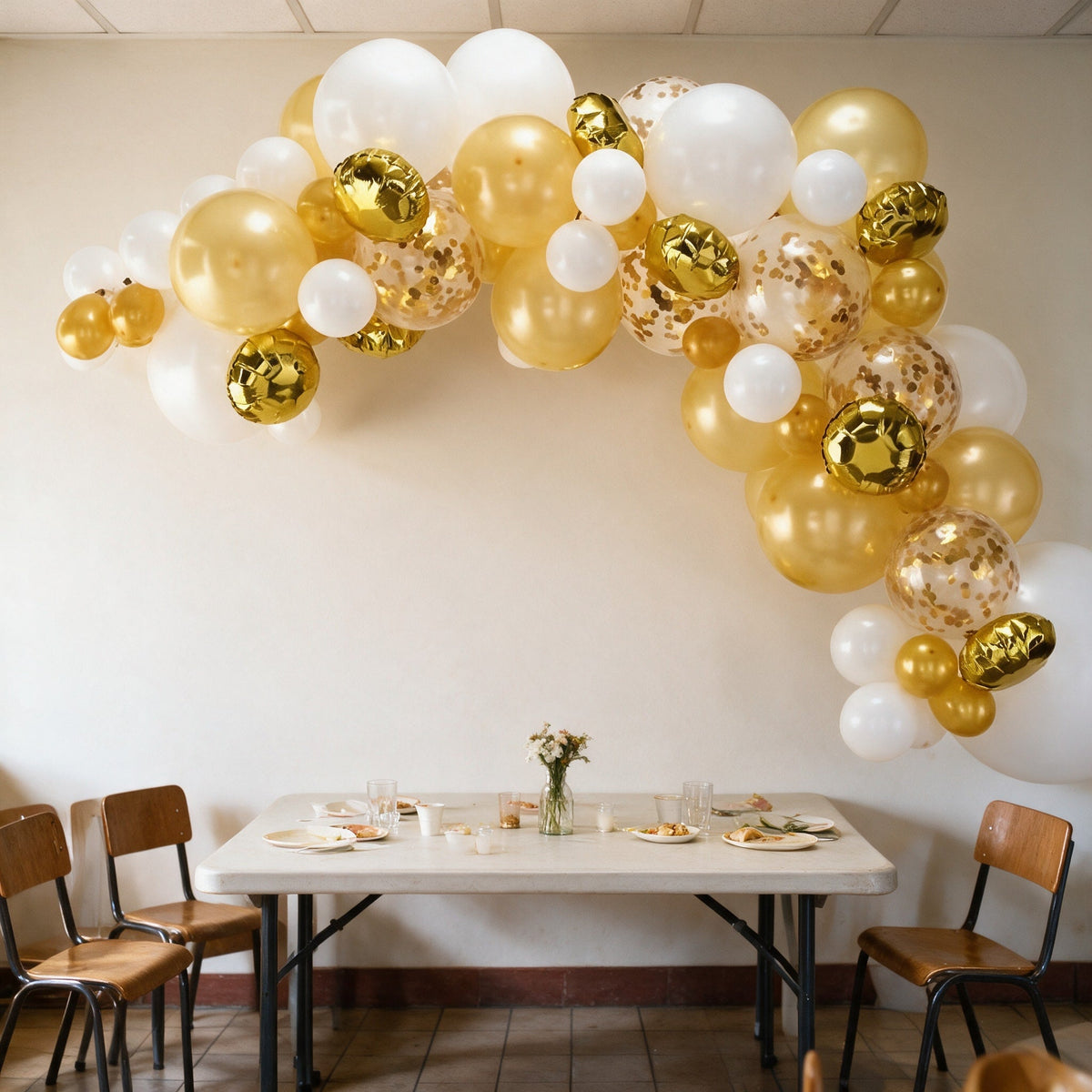 Kit arche à ballons 4 m avec 70 ballons et accessoires