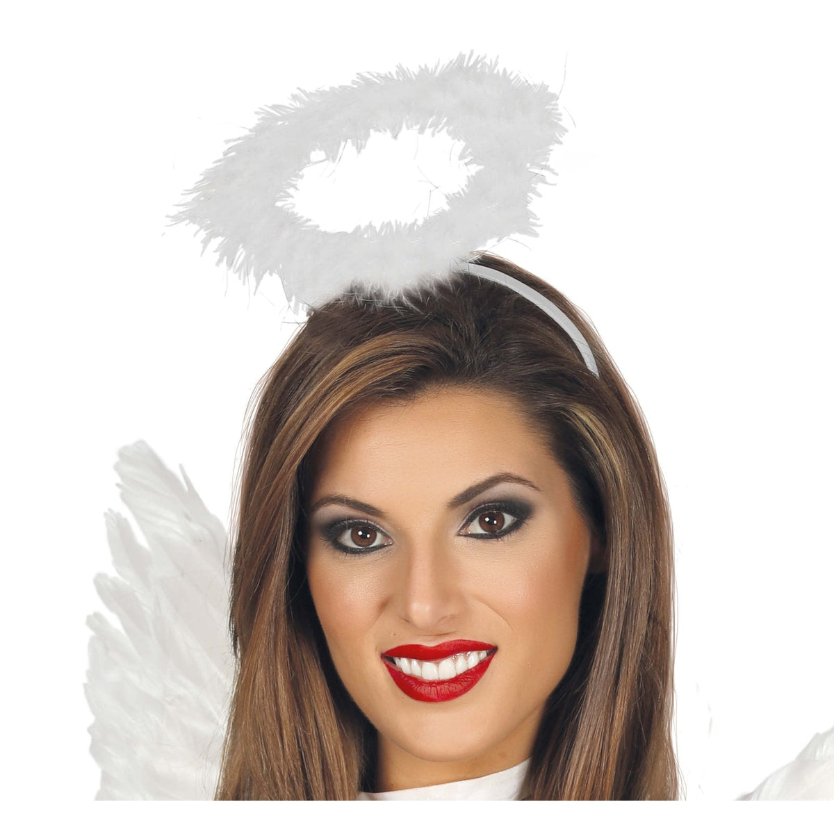 Auréole d'ange blanche en plumes