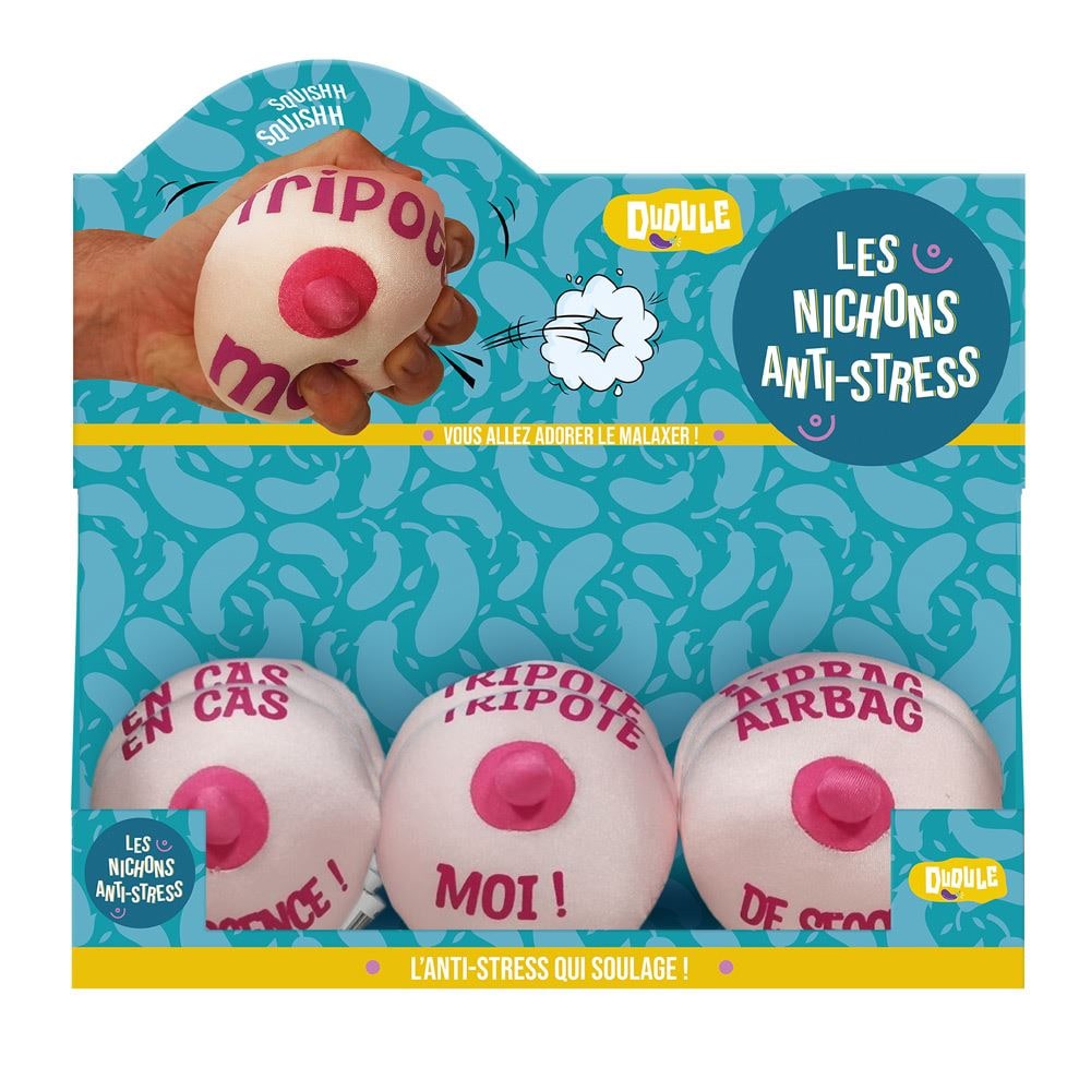 Balle anti-stress en forme de sein