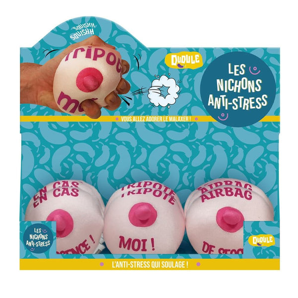 Balle anti-stress en forme de sein