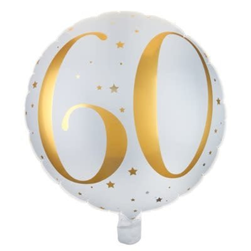 Ballon aluminium des âges blanc et or, 45 cm — vue 6