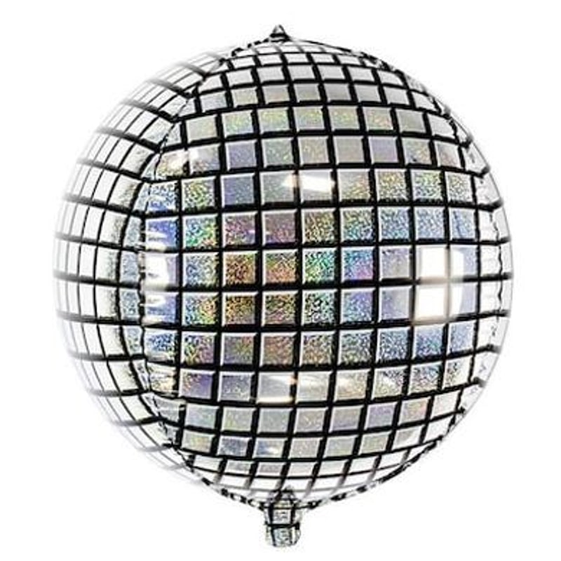 Ballon aluminium boule disco 3D, 40 cm