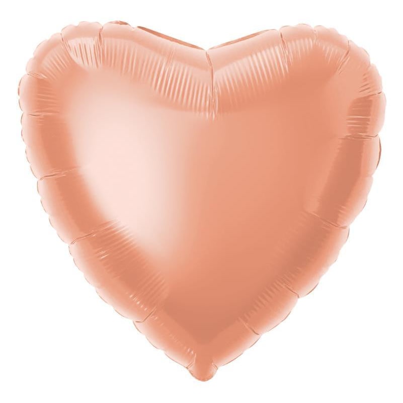 Ballon aluminium cœur rose gold, 45 cm