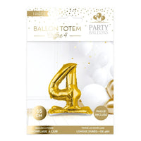 Ballon chiffre doré sur pied 65 cm, de 0 à 9 — vue 5