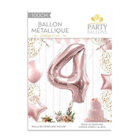 Ballon chiffre rose doré 100 cm, de 0 à 9 — vue 5