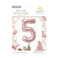 Ballon chiffre rose doré 100 cm, de 0 à 9 — vue 6