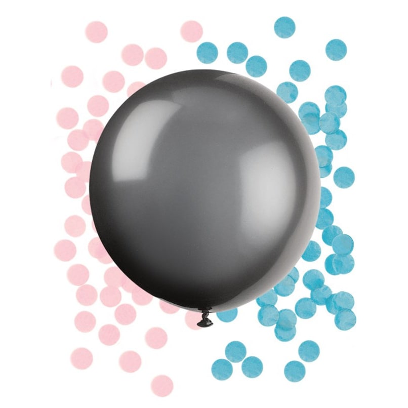 Ballon gender reveal à confettis, 40 cm