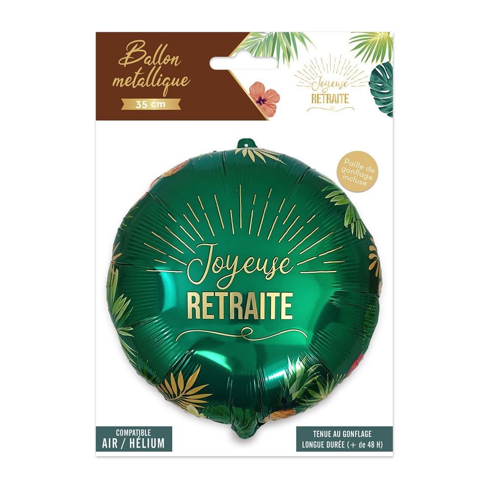 Ballon Joyeuse retraite, vert et or
