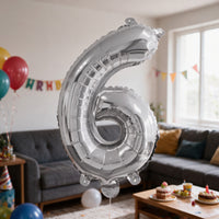 Ballon métallique géant chiffre 1 m, air ou hélium