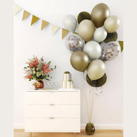 Ballons 30 cm nuances argent ou or, lot de 10 — vue 2