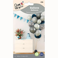 Ballons 30 cm nuances argent ou or, lot de 10 — vue 3