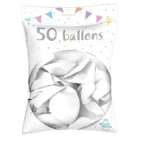 50 ballons de baudruche unis 30 cm, 19 couleurs