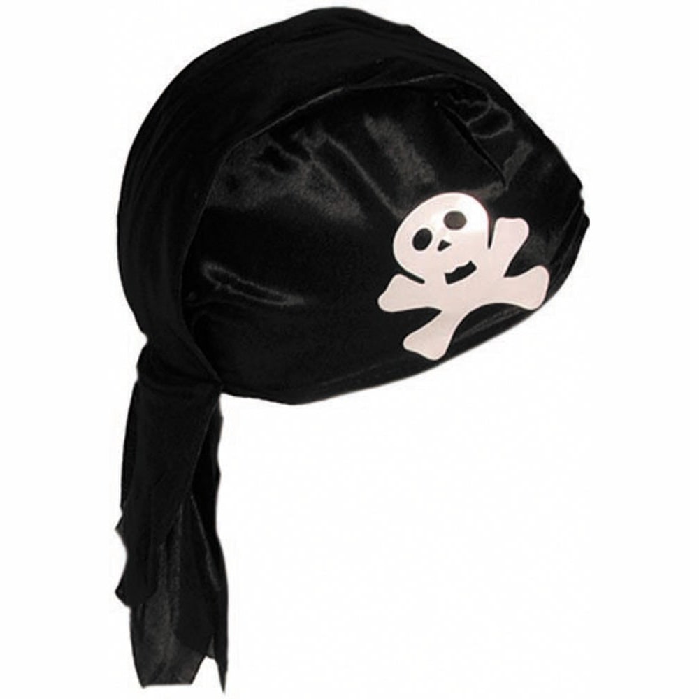 Bandana de pirate noir à tête de mort — vue 2