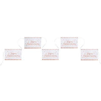 Banderole Joyeux anniversaire, blanc et or ou rose gold, 5 m — vue 2