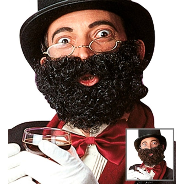 Barbe et moustache de luxe, noire ou brune