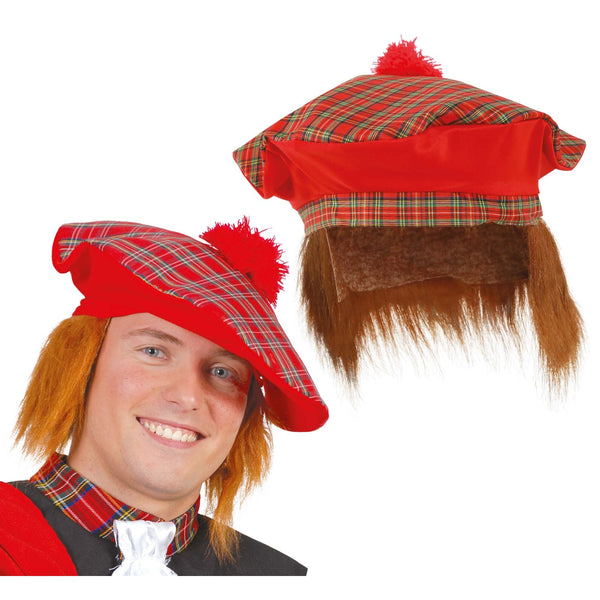 Béret écossais avec cheveux roux