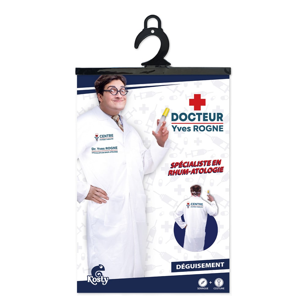 Blouse de docteur humoristique « Yves Rogne »
