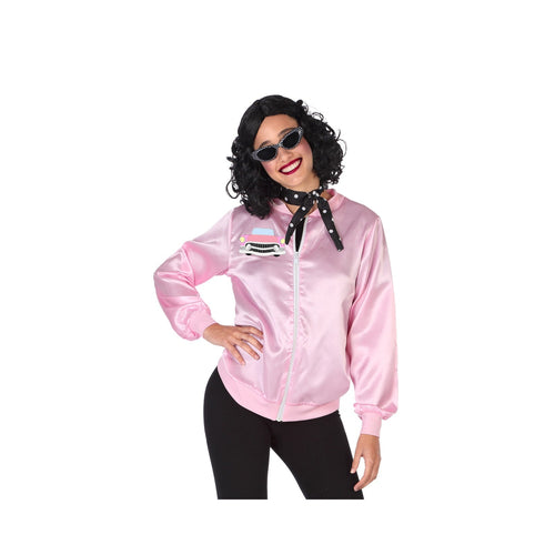 Blouson rose satiné années 50, femme