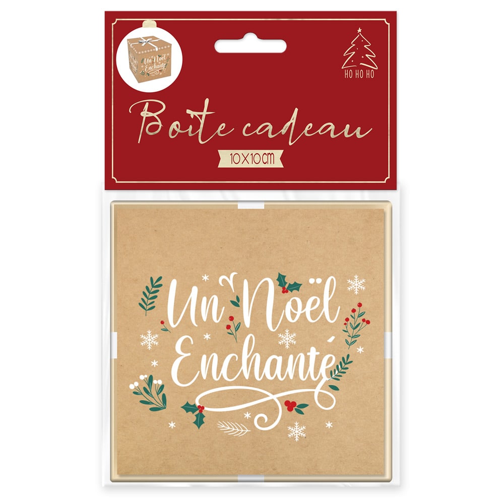 Boîte cadeau de Noël carrée