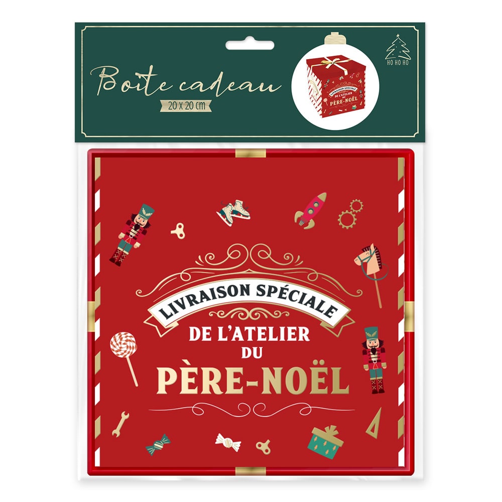 Boîte cadeau de Noël carrée — vue 2