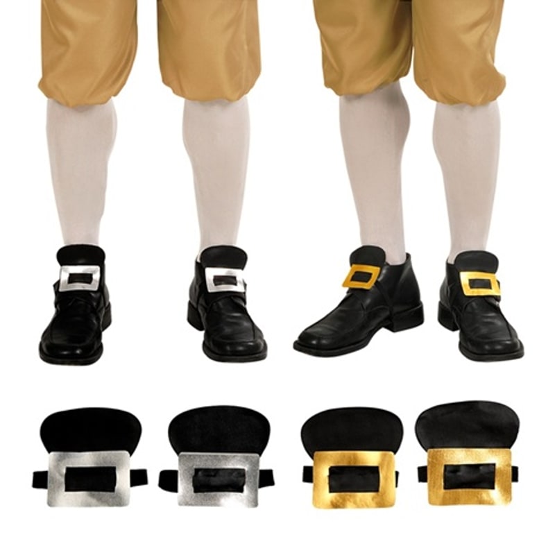 Boucles de chaussure, dorées ou argentées