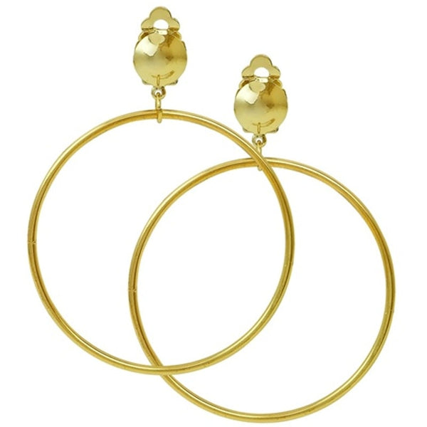 Grandes boucles d'oreilles créoles dorées