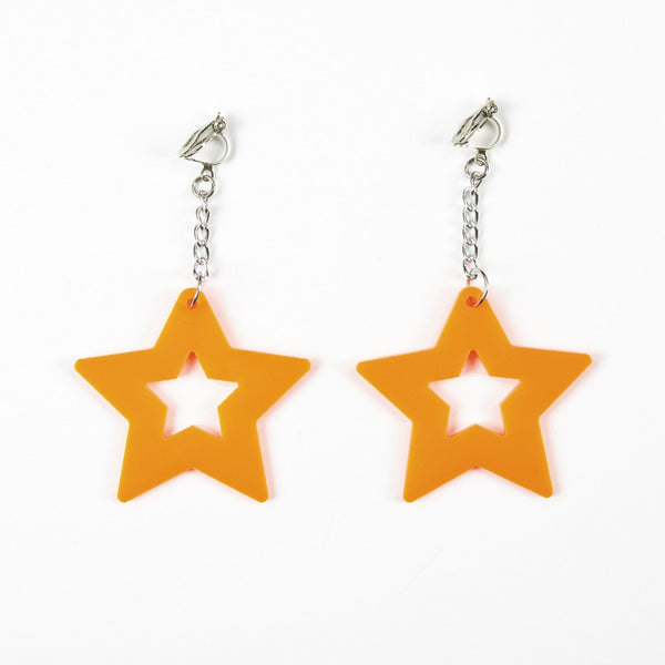 Boucles d'oreilles étoiles néon