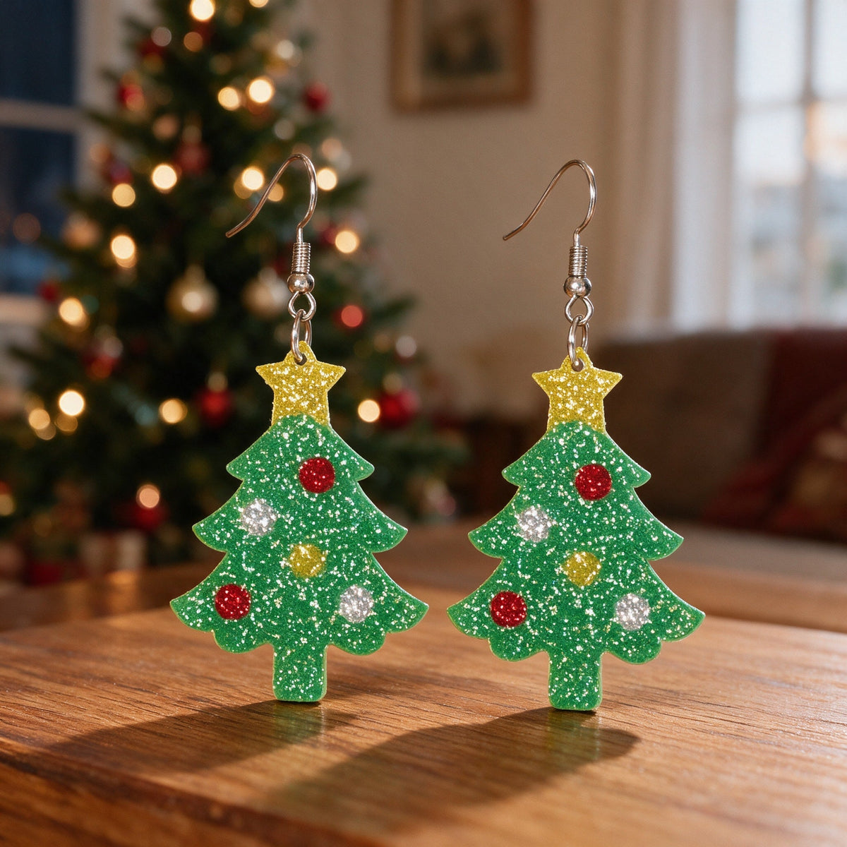 Boucles d'oreilles de Noël fantaisie, 2 modèles au choix