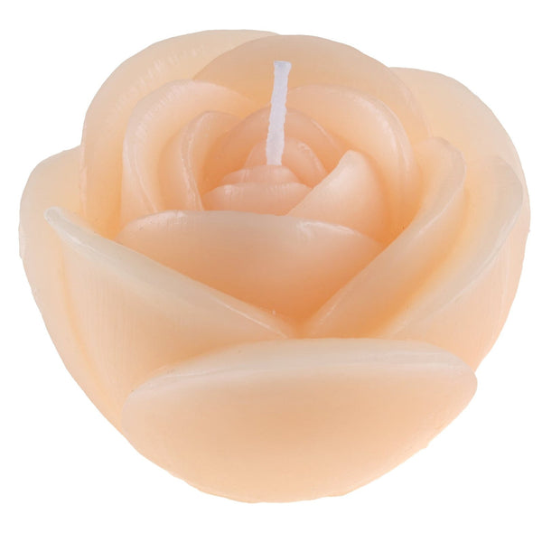Bougie en forme de rose, pêche