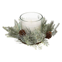 Bougie de table et feuillage, 210 g
