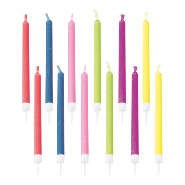 Bougies à flammes colorées, lot de 12