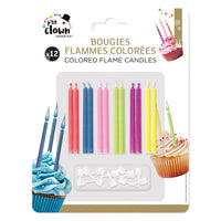 Bougies à flammes colorées, lot de 12 — vue 2
