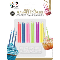 Bougies à flammes colorées, lot de 12 — vue 4