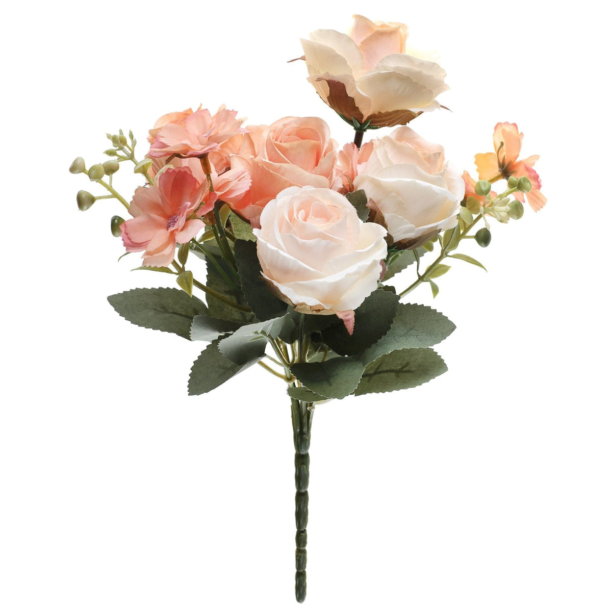 Bouquet de roses artificielles, pêche