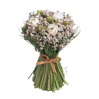 Bouquet de roses crème et menthe