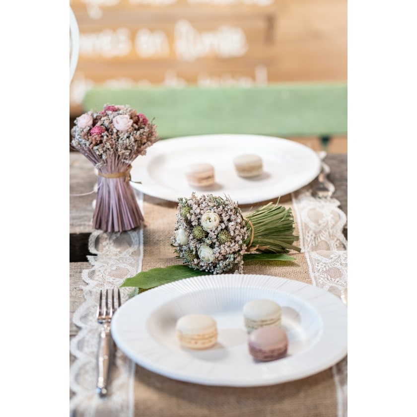 Bouquet de roses crème et menthe — vue 2