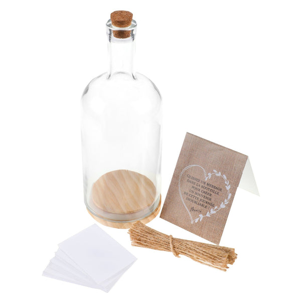 Bouteille à vœux avec 50 messages