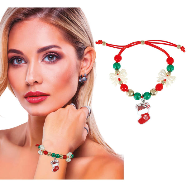 Bracelet de Noël à breloque renne