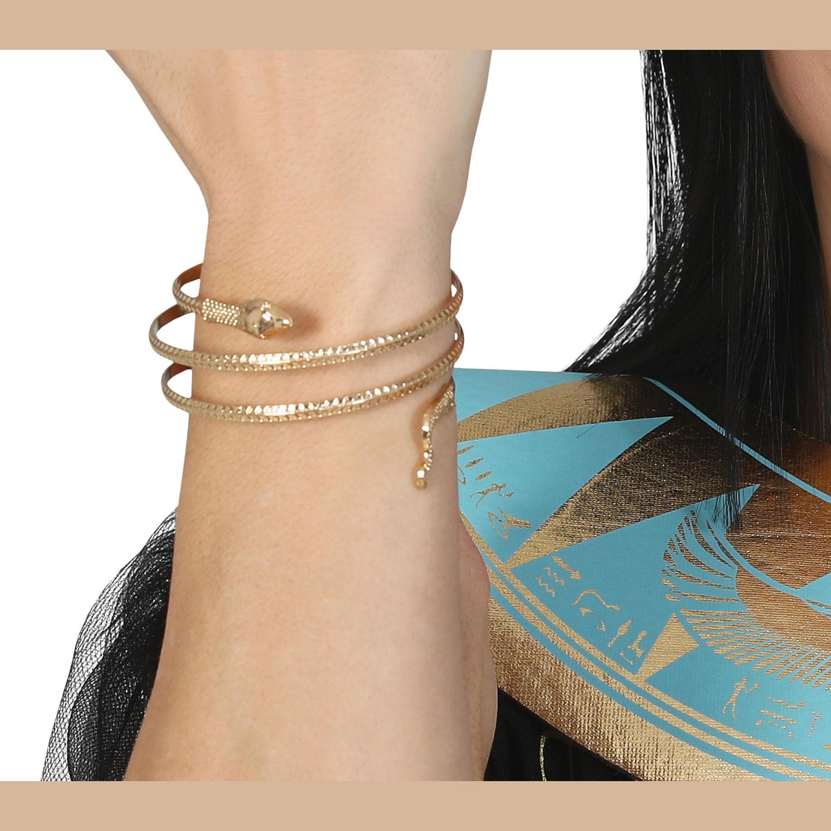 Bracelet serpent doré