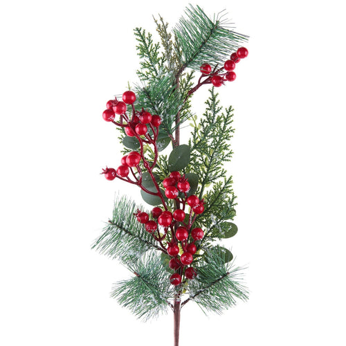 Branche de houx artificielle, 58 cm