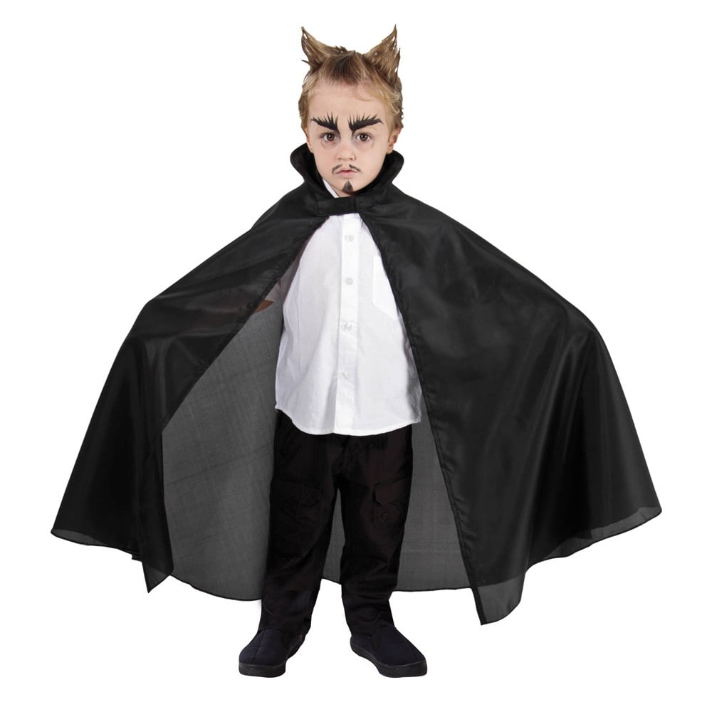 Cape enfant en taffetas noir, 85 cm