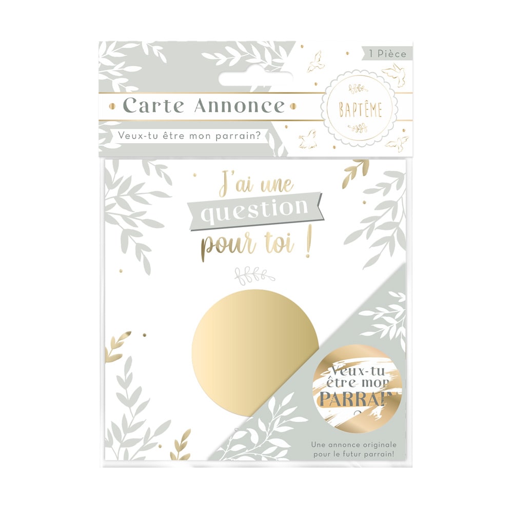 Carte à gratter « Veux-tu être mon parrain / ma marraine ? »