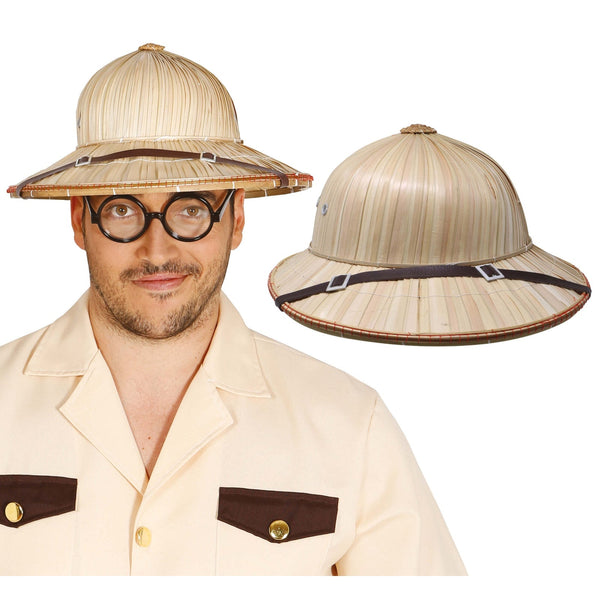 Casque colonial en paille