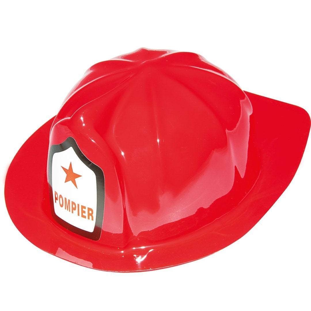 Casque de pompier rouge, modèle léger — vue 2
