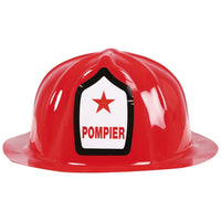 Casque de pompier rouge, modèle léger — vue 3